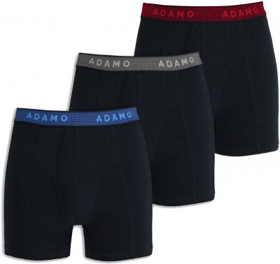 Pack de 3 Boxers Stretch Noir Adamo du 2XL au 8XL