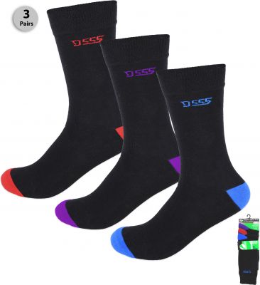 Pack de 3 Chaussettes Grande Taille Noires Duke Du 45 au 52