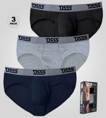 Pack de 3 Slips Noir/Bleu/Gris Duke 2XL � 8XL