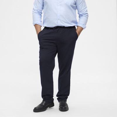 Pantalon � Taille �lastiqu�e Bleu Marine All Size du 2XL au 8XL