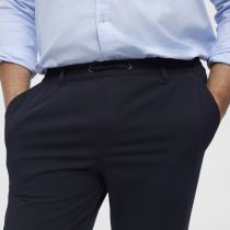 Pantalon &agrave; Taille &Eacute;lastiqu&eacute;e Bleu Marine All Size du 2XL au 8XL