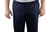 Pantalon Taille Élastiquée \ Basilio\  Bleu Marine de DUKE