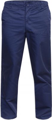 Pantalon Taille �lastiqu�e \ Basilio\  Bleu Marine de DUKE