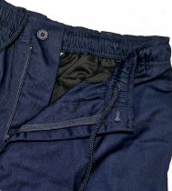 Pantalon Taille Élastiquée \ Basilio\  Bleu Marine de DUKE