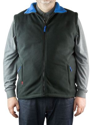 Veste Polaire Bleu Foncé Grande Taille Pour Homme - Brigg - Coupe Droite, Sans Doublure, Poches Zippées