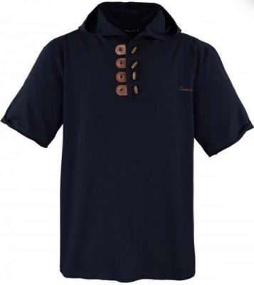 Polo � Capuche Manches Courtes Noir du 3XL au 8XL Lavecchia
