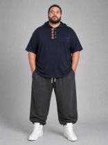 Polo &agrave; Capuche Manches Courtes Noir du 3XL au 8XL Lavecchia