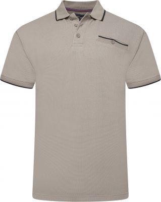 Polo Manches Courtes Beige Kam du 3XL au 8XL