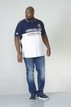 Polo Manches Courtes Blanc & Bleu Marine  Duke du 3XL au 6XL