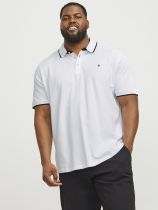 Polo Manches Courtes Blanc Jack&Jones du 3XL au 8XL