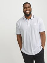Polo Manches Courtes Blanc Jack&Jones du 3XL au 8XL