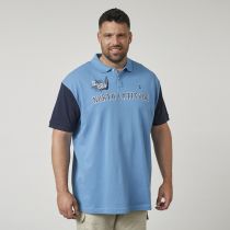 Polo Manches Courtes Bleu All Size du 3XL au 8XL