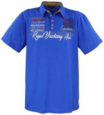 Polo Manches Courtes Bleu du 3XL au 8XL Lavecchia