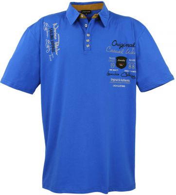 Polo Manches Courtes Bleu du 3XL au 8XL Lavecchia