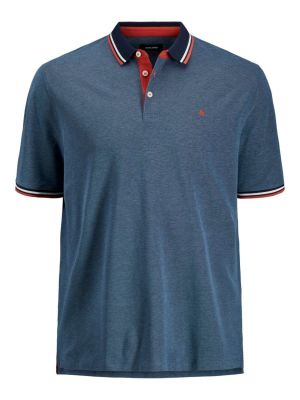 Polo Manches Courtes Bleu Jack&Jones du 4XL au 8XL