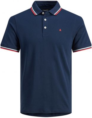Polo Manches Courtes Bleu Marine Jack&Jones du 4XL au 8XL