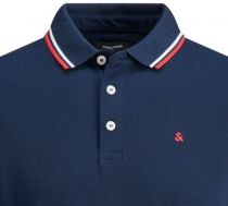 Polo Manches Courtes Bleu Marine Jack&Jones du 4XL au 8XL