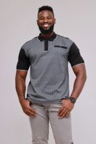 Polo Manches Courtes Bleu Marine Kam du 2XL au 8XL