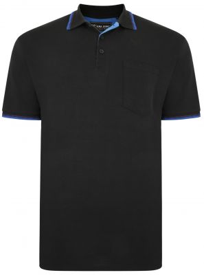Polo Manches Courtes Noir Kam du 2XL au 8XL