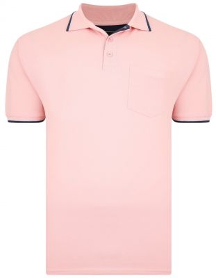 Polo Manches Courtes Rose Kam du 2XL au 8XL