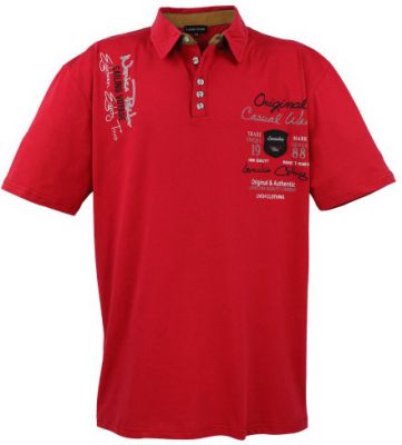 Polo Manches Courtes Rouge du 3XL au 8XL Lavecchia