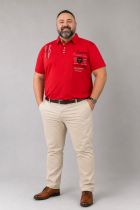 Polo Manches Courtes Rouge du 3XL au 8XL Lavecchia