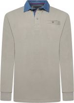 Polo Manches Longues Beige Kam du 3XL au 8XL