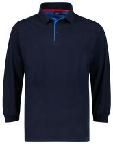 Polo Manches Longues Bleu Marine Adamo du 3XL au 12XL