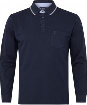 Polo Manches Longues Bleu Marine All Size du 3XL au 10XL