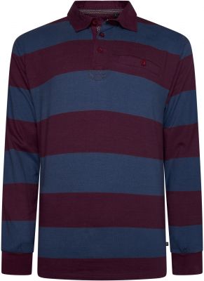 Polo Manches Longues Bleu Marine Kam du 2XL au 8XL