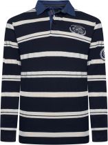 Polo Manches Longues Bleu Marine Kam du 3XL au 8XL