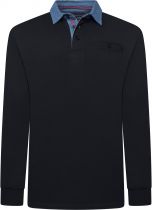 Polo Manches Longues Noir Kam du 3XL au 8XL