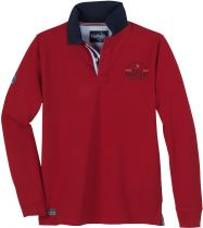 Polo Manches Longues Rouge Redfield du 3XL au 8XL