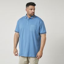Polo Strech Manches Courtes Bleu All Size du 3XL au 8XL