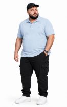 Polo Stretch &agrave; Manches Courtes Bleu du 3XL au 8XL Lavecchia
