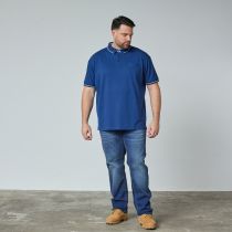 Polo Stretch Manches Courtes Bleu All Size du 3XL au 8XL