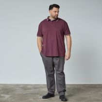 Polo Stretch Manches Courtes Bordeaux All Size du 3XL au 8XL