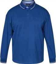 Polo Stretch Manches Longues  Bleu All Size du 3XL au 8XL