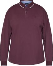 Polo Stretch Manches Longues  Bordeaux All Size du 3XL au 8XL