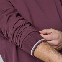 Polo Stretch Manches Longues  Bordeaux All Size du 3XL au 8XL