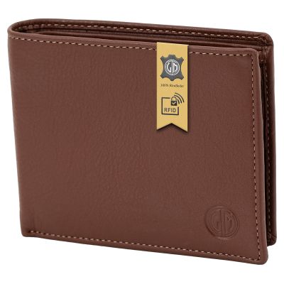 Portefeuille cognac en cuir de vache pour homme