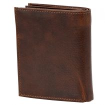 Portefeuille marron en cuir de vache pour homme