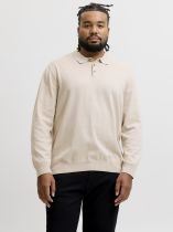 Pull Col Polo Cr&egrave;me Jack&Jones du 3XL au 8XL