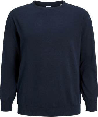 Pull Col Rond Bleu Marine Jack&Jones du 3XL au 8XL