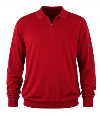 Pull Laine Wollmark Col Zip Rouge Monte Carlo du 58 au 70