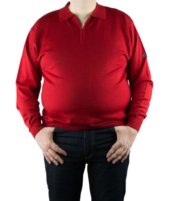 Pull Laine Wollmark Col Zip Rouge Monte Carlo