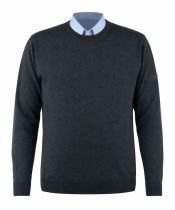 Pull Laine Woolmark Col Rond Anthracite Monte Carlo du 58 au 70