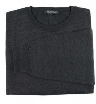 Pull Laine Woolmark Col Rond Anthracite Monte Carlo