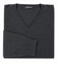 Pull Laine Woolmark Col V Anthracite Monte Carlo du 58 au 70