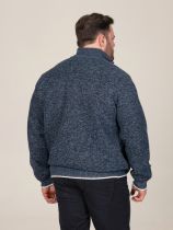 Pull Polaire Col Zip Bleu Marine Duke Du 3XL au 8XL